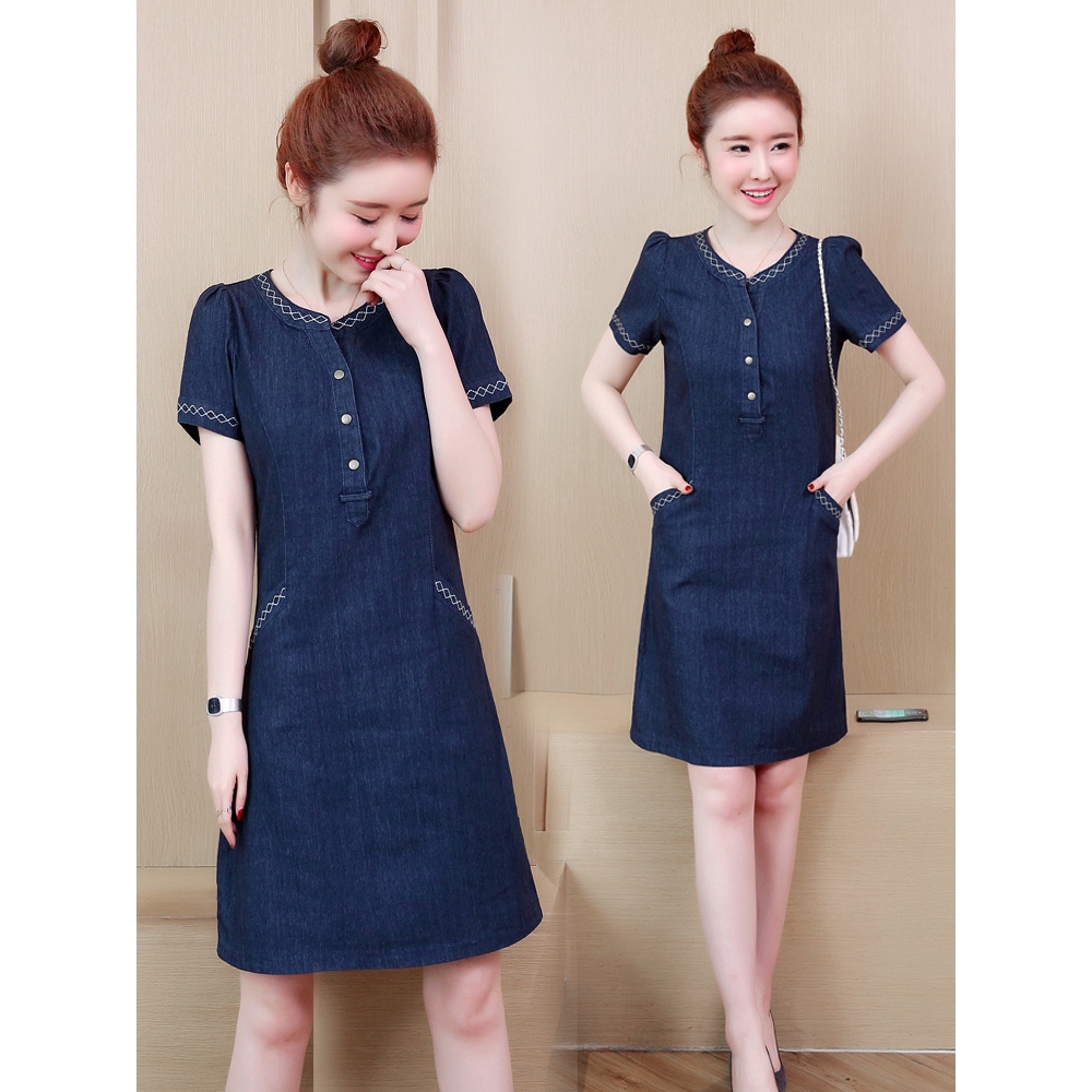 denim dress plus size