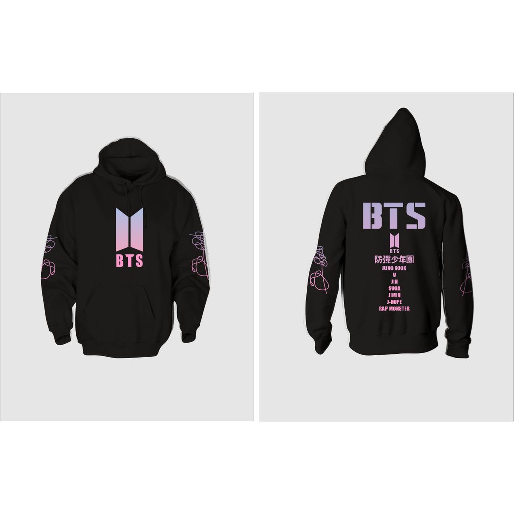 Jaket Hoodie Bts Murah Custom ( Bisa Cod )