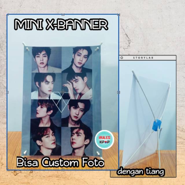 [CUSTOM FOTO] MINI BANNER KPOP STANDEE BANNER KPOP MINI BANNER BTS STANDEE BANNER EXO MINI BANNER NC
