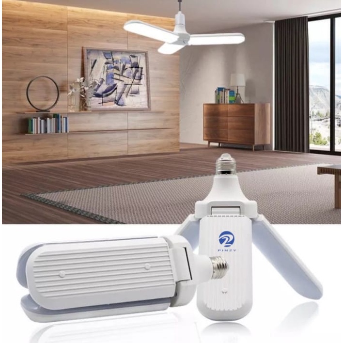 Lampu Bohlam LED E27 45w - Lampu Bohlam LED Bentuk Kipas 3 Baling