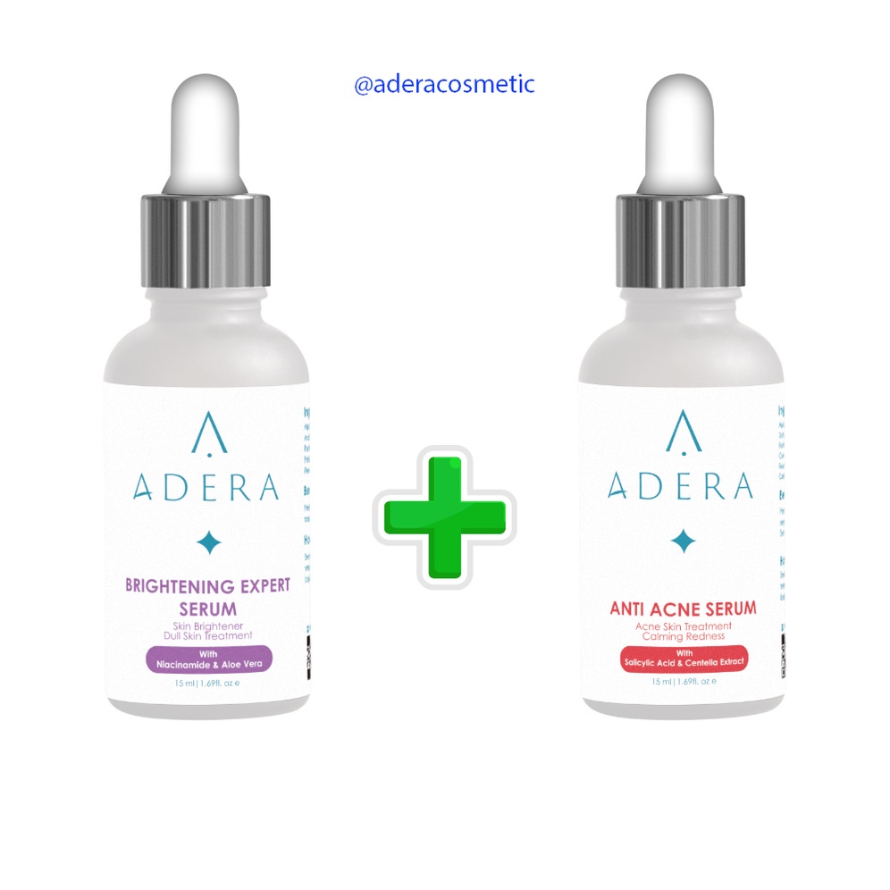 Adera Face Serum Wajah Original Glowing Putih Bersih Bebas Jerawat Kusam Flek Bintik Hitam ORIGINAL 100% sudah BPOM-ANCE + BRIGHTENING