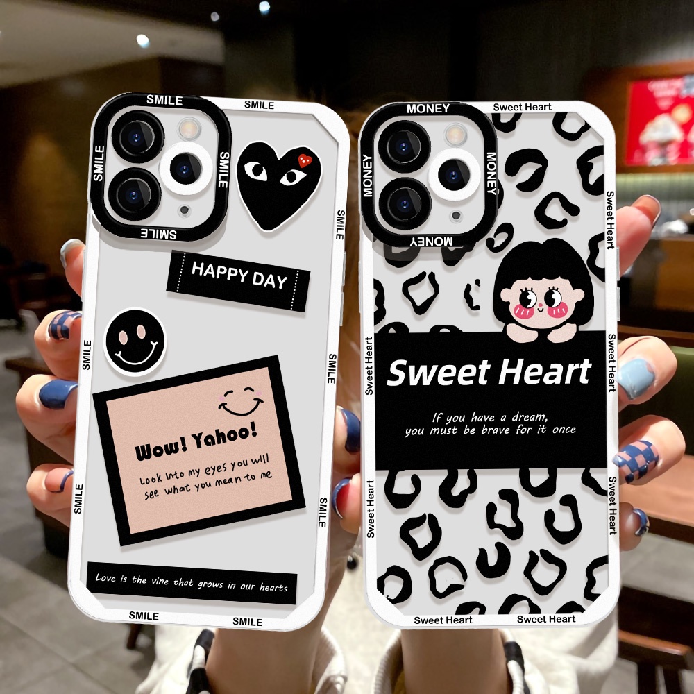 Soft Case TPU Transparan Motif Kartun Angel Eye Untuk iPhone 11 12 13 Pro Max X XR XS Max 13 12 Mini 7 8 Plus SE 2020 SE 2022