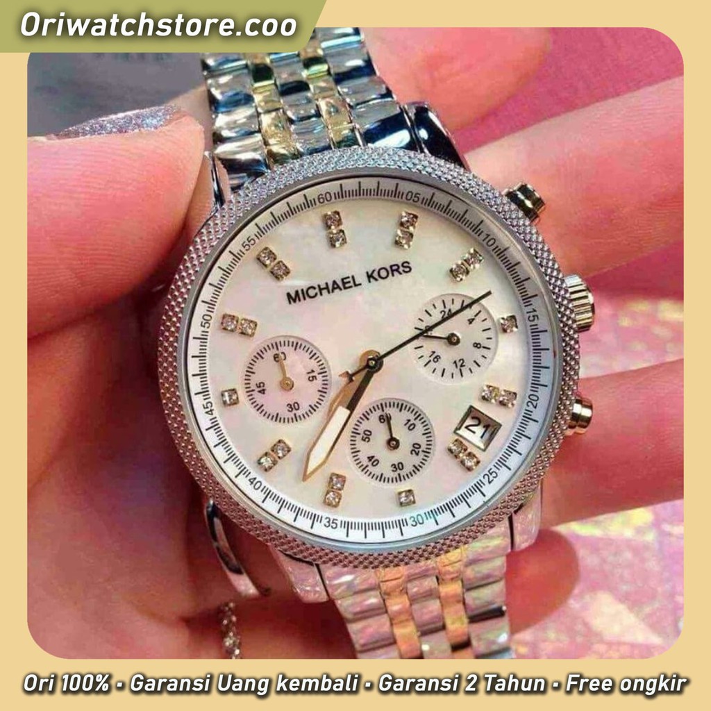 TERLARIS MICHAEL KORS ORIGINAL GARANSI JAM TANGAN WANITA MK ORI STAINLESS STEEL MK5057
