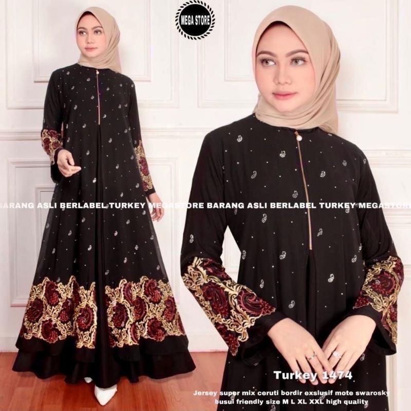 Gamis Abaya Turkey 1474 by Megastore