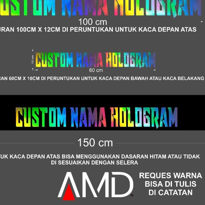 (SIAP KIRIM) Stiker Custom kaca mobil Sticker Mobil Stiker mobil Custom Hologram