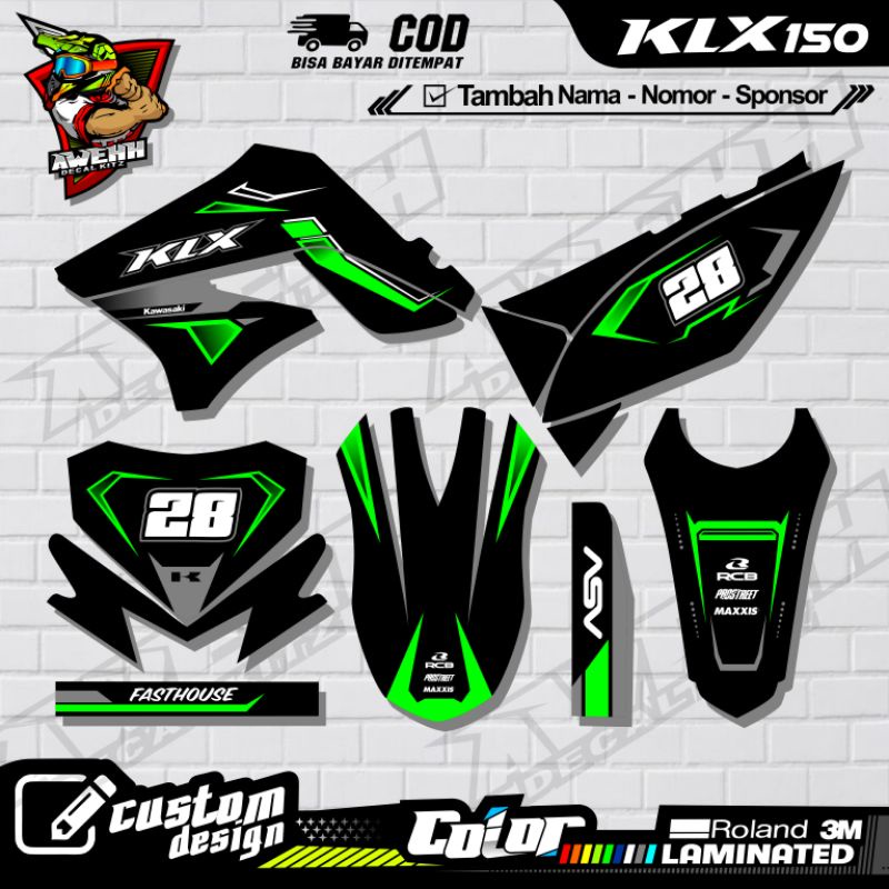 DECAL KLX LAMA - DECAL STIKER KLX OLD - KLX DTRACKER FULL BODY