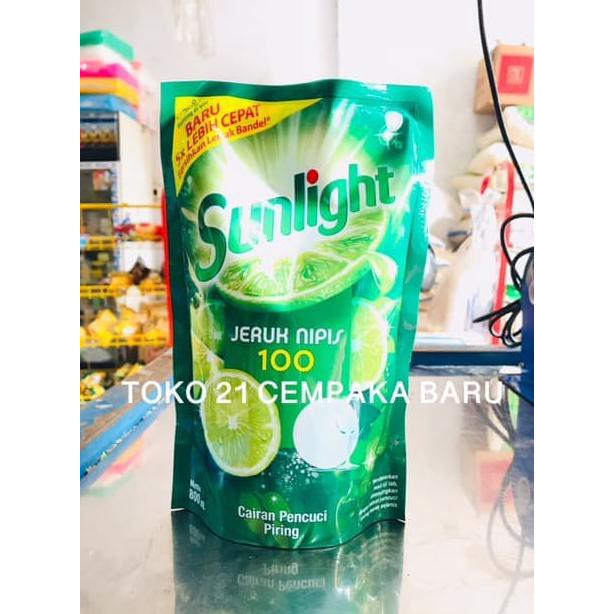 Sunlight Jeruk Nipis Refill 800ml |Pembersih Piring Murah Promo 800 ml