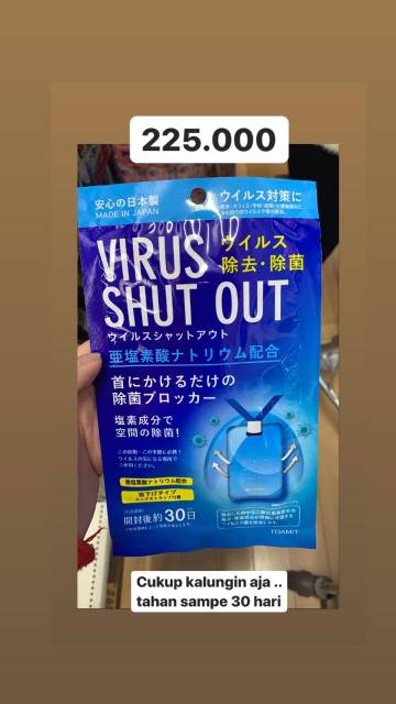 VIRUS SHUT OUT ASLI hand carry dari JAPAN