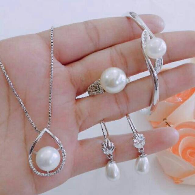 SET XUPING SILVER / SET XUPING DEWASA PUTIH / CINCIN SILVER XUPING