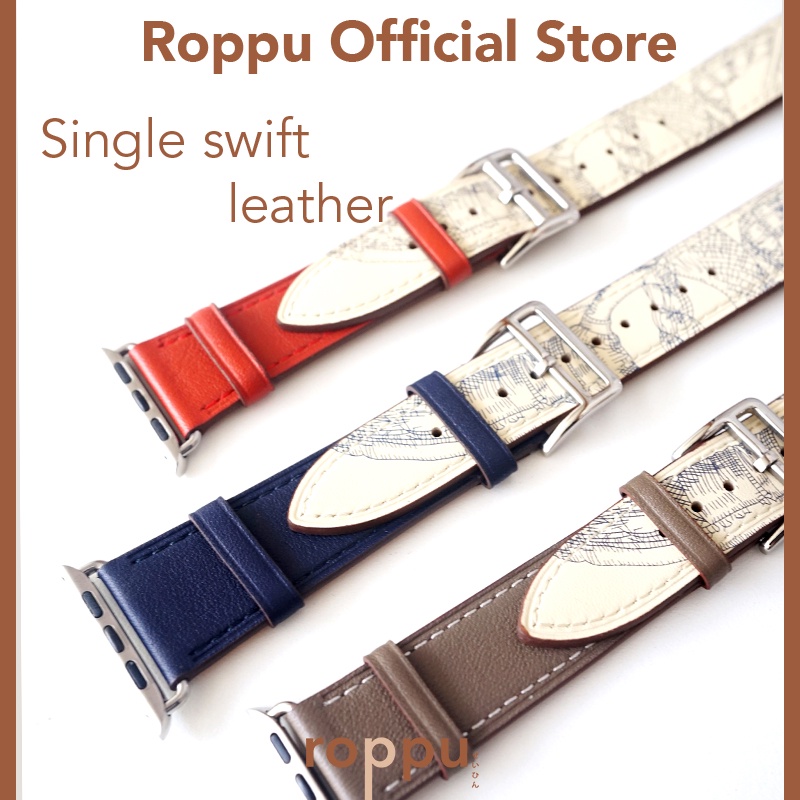 Roppu Premium Leather Single Swift Apple Watch 3 4 5 SE