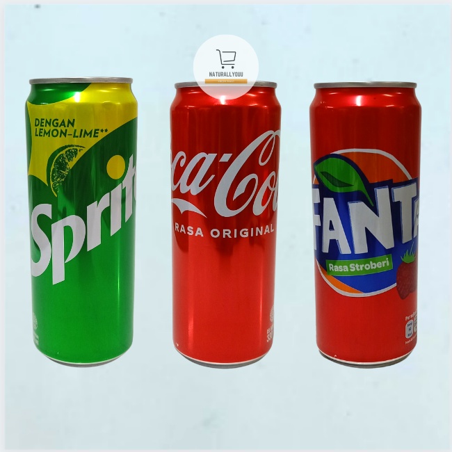 [3kaleng] Fanta/Sprite/Coca Cola Kaleng Slim 250ml