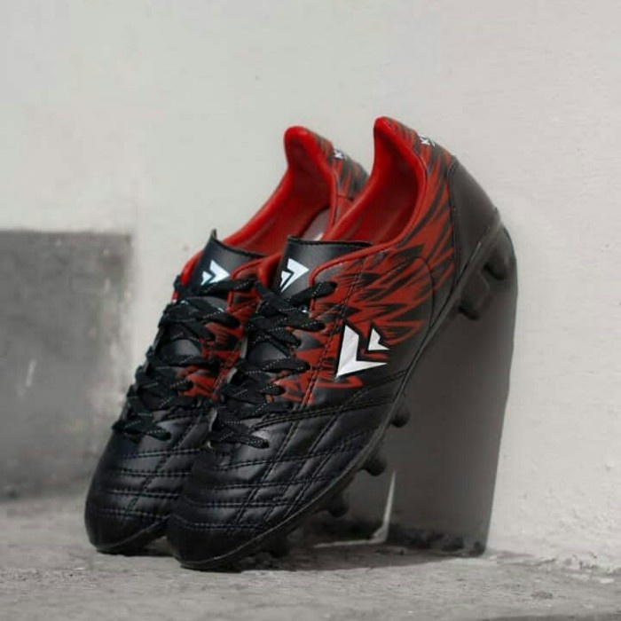 sepatu sepak bola original sevspo garuda blackred kuat & nyaman - 39