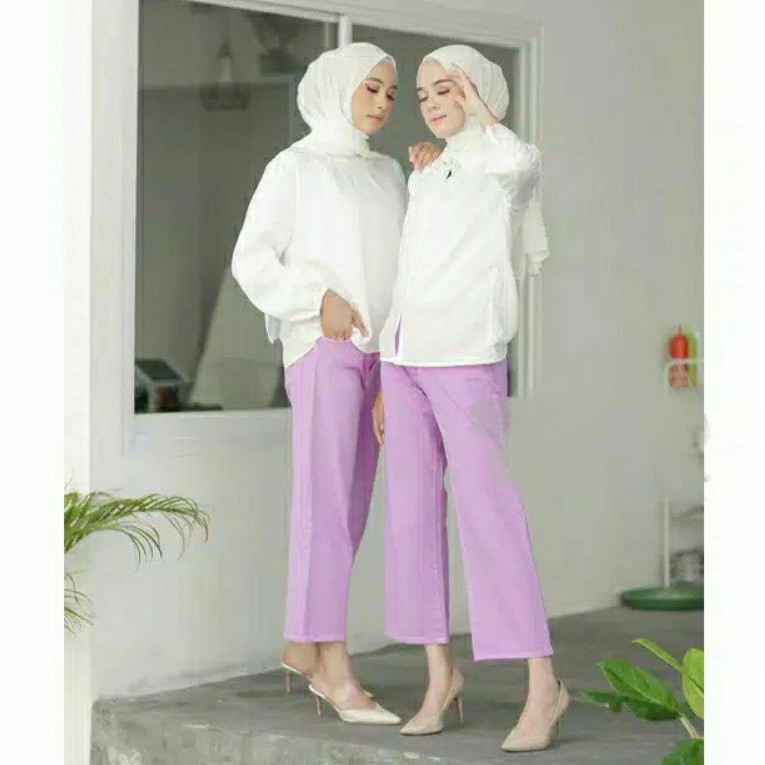 KULOT JEANS WARNA / DELONIK KULOT JEANS / KULOT LILAC / REYSI KULOT JEANS /  KULOT WANITA