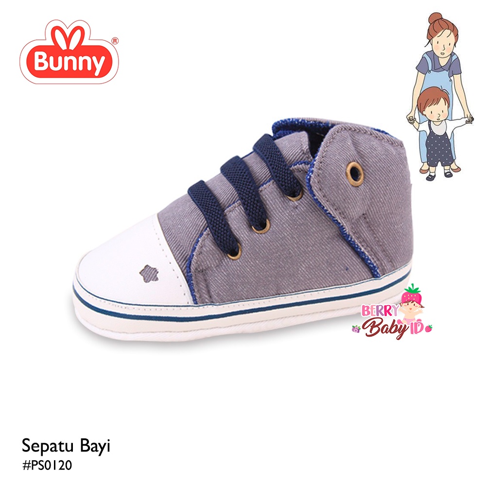 Lusty Bunny Sepatu Bayi Sneakers Prewalker Antislip Anti Slip Baby Shoes LSH018 PS-0120 Berry Mart