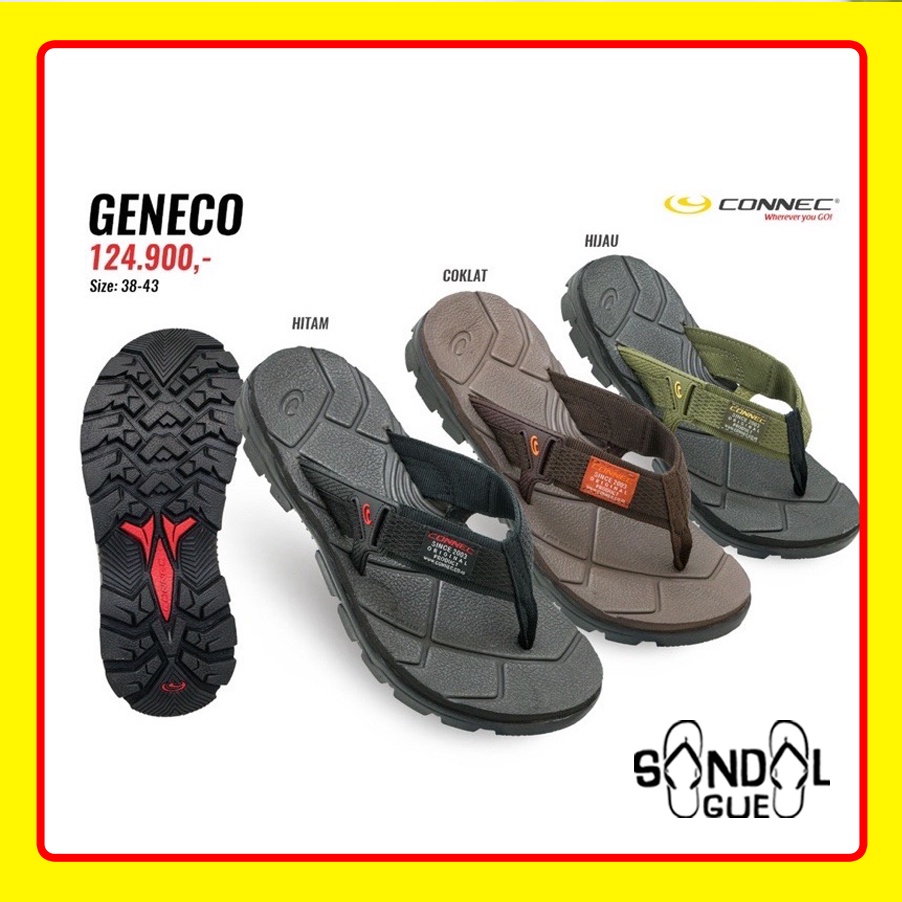 PROMO SANDAL PRIA KEKINIAN CONNEC GENECO 100% BARU