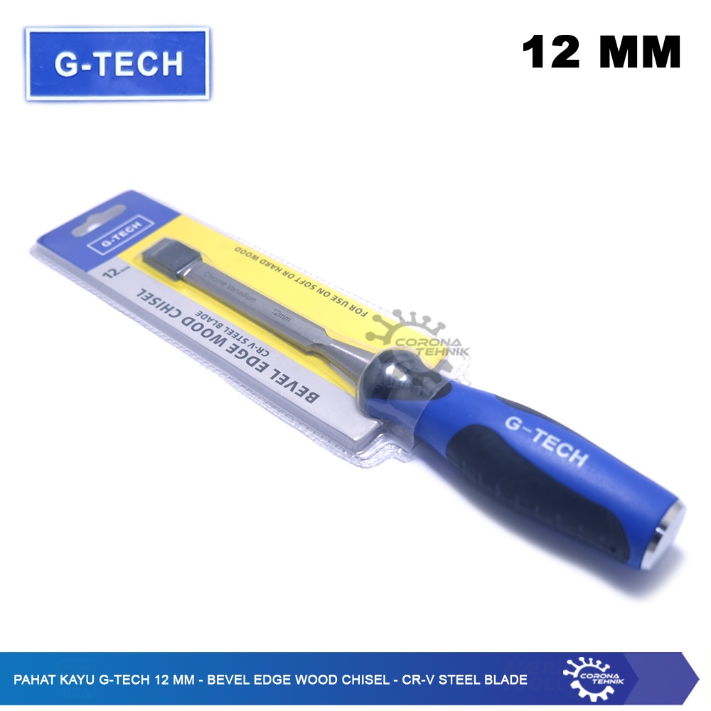 Pahat Kayu G-Tech 12 mm - Bevel Edge Wood Chisel - CR-V Steel Blade