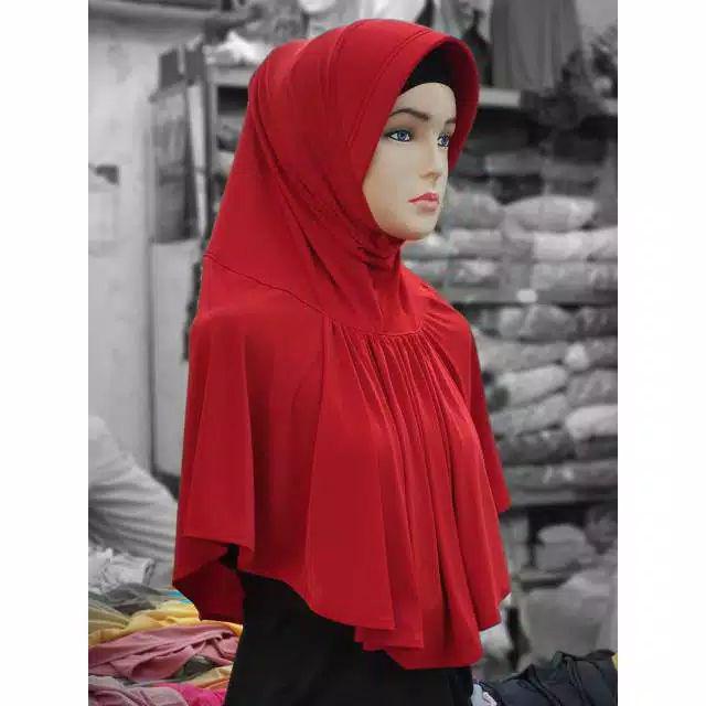 BERGO SNADA KCB / JILBAB SPORTY / HIJAB INSTANT PART 1-Merah