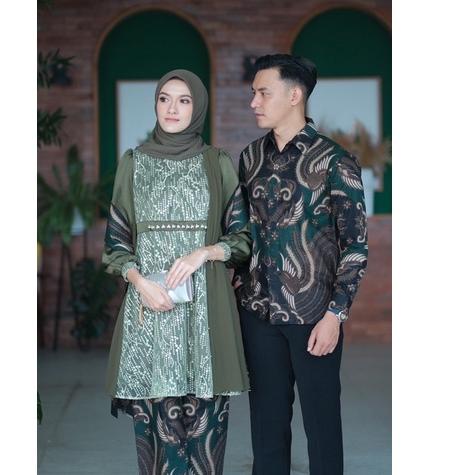 Telah Hadir.. Set Couple Bella Tunik (Army)