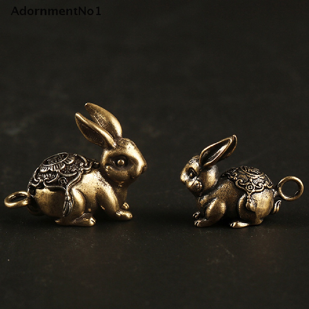 (AdornmentNo1) Miniatur Figurin Kelinci Zodiak Bahan Tembaga Murni Untuk Dekorasi Meja