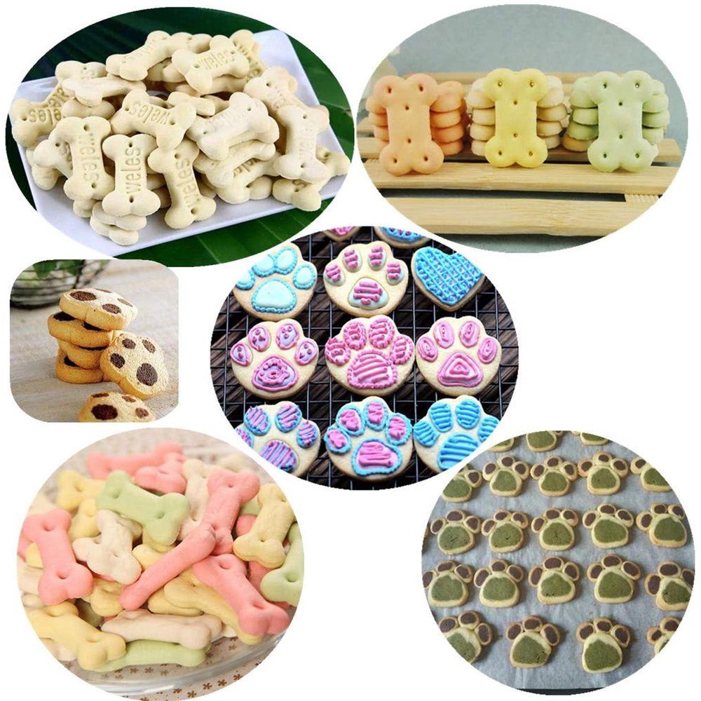 Top Coklat Cetakan Kue Alat Baking Bentuk Tulang Puppy Dog Paw Handmade Ice Cube Tray