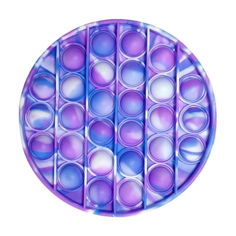 Pop It Mainan Anak Pop It Fidget Push Toy Push Rainbow Penghilang Stress Tiktok / Unicorn Galaxy Ice Cream Love / Multicolor Warna - Warni Bubble Kids / Mainan Anak Kekinian PopIt Squeeze Game Rainbow Unicorn / Silicon Tebal Murah Termurah Grosir-ROUND SHAPE SUGUS