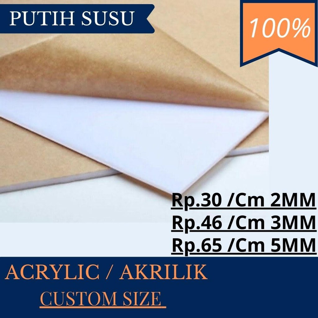 

ACRILIC AKRILIK PUTIH SUSU CUSTOM SIZE / UKURAN BEBAS