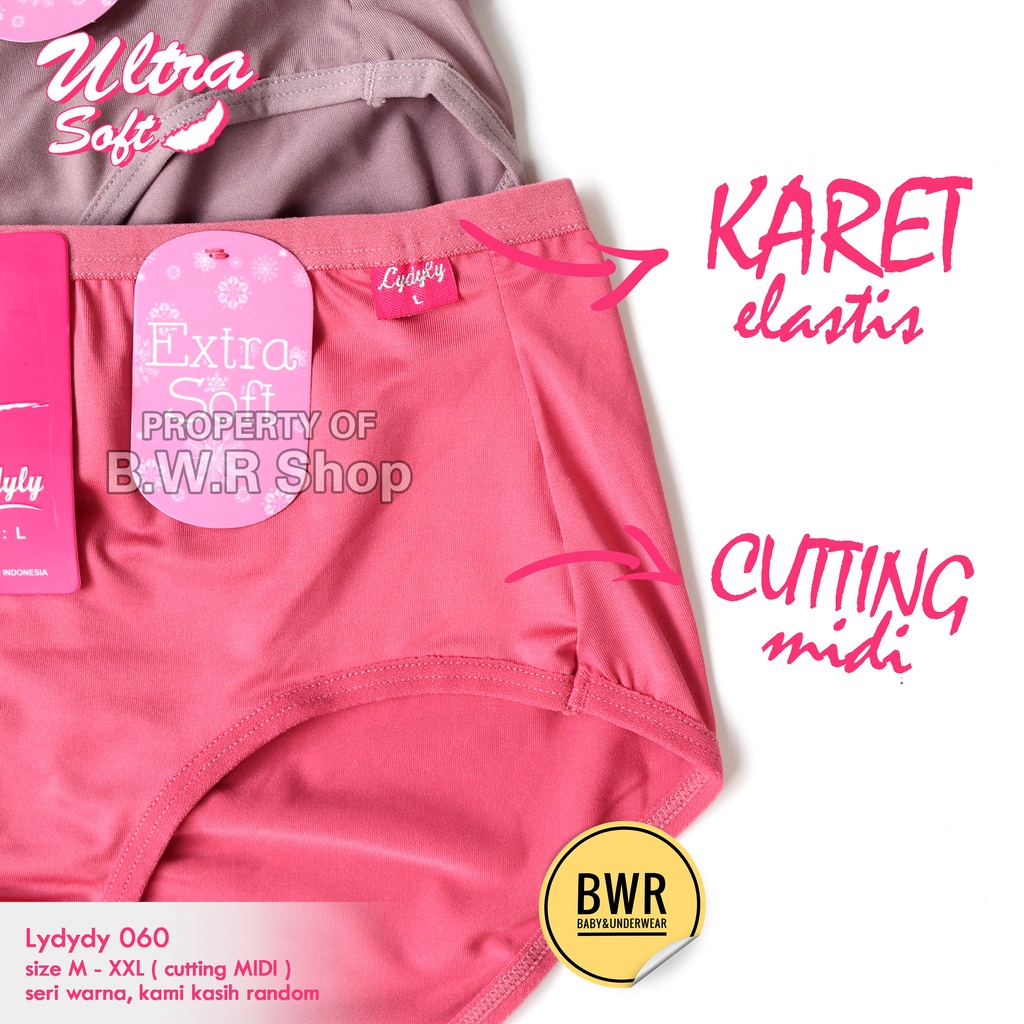 CD LYDYLY L060 Basic Midi / Celana Dalam Remaja Wanita Dewasa 060 Extra Soft | Bwr