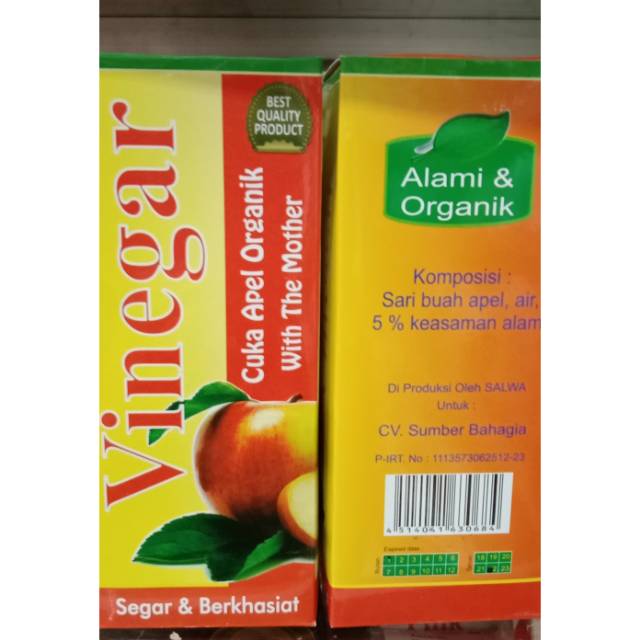 

Cuka Apel Vinegar Organik 330ml
