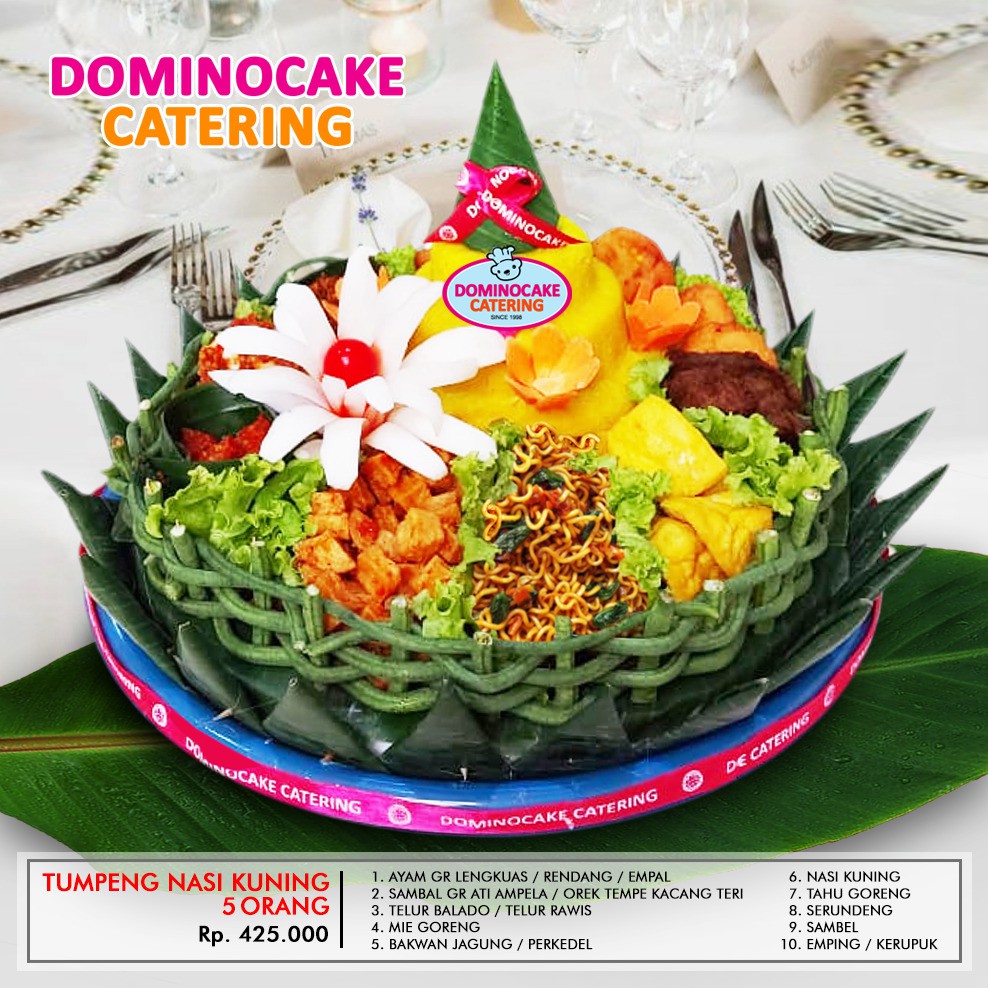 Tumpeng - Tumpeng nasi Kuning - Tumpeng 5 orang - Tumpeng enak - Tumpeng paket hemat