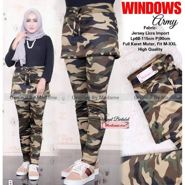  Celana  Rok Senam  Army  Celana  Legging Rok Army  Celana  