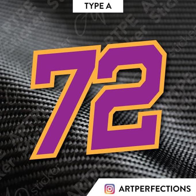 Sticker Custom Nomor Balap Stiker Motor Mobil Racing Motogp Trail