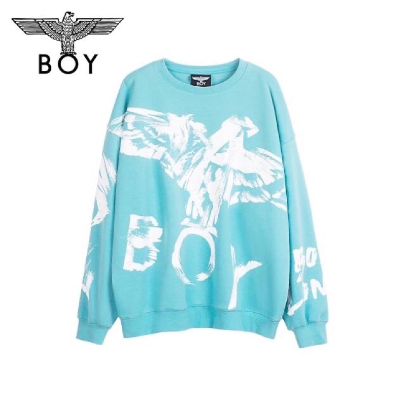 BOY22 SWEATER HOODIE BOY LONDON BLUE PRIA WANITA ASIA EROPA KOREA AMERIKA INGGRIS BIG OVER SIZE