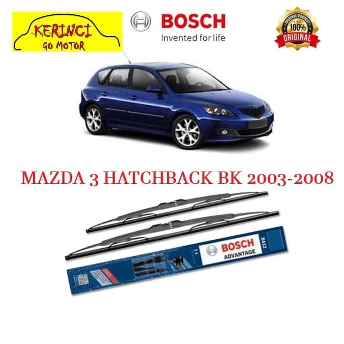 WIPER MAZDA 3 HATCHBACK BK 2003-2008 BOSCH ADVANTAGE 21&quot; &amp; 19&quot; SET