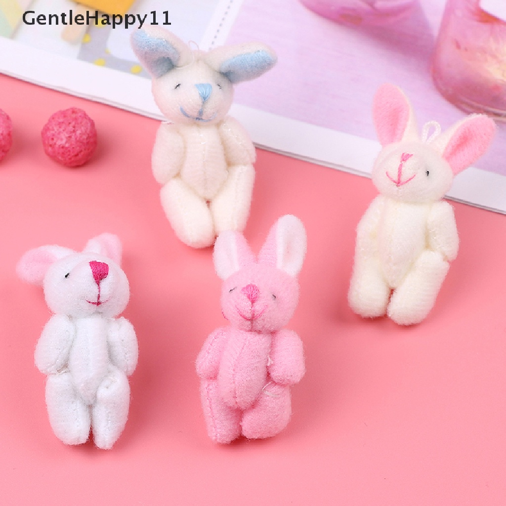 Gentlehappy Mainan Boneka plush Kelinci Mini 4cm Untuk Kotak Permen / Hadiah Anak