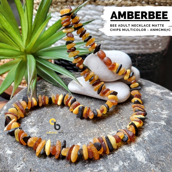 Kalung Amber Dewasa Premium Multicolor Nugget ABNGRN151 by Amber Bee