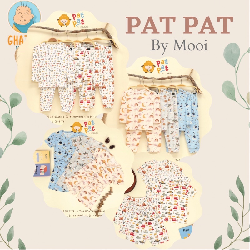 Setelan Piyama Patpat Panjang dan Pendek Pat pat By Mooi