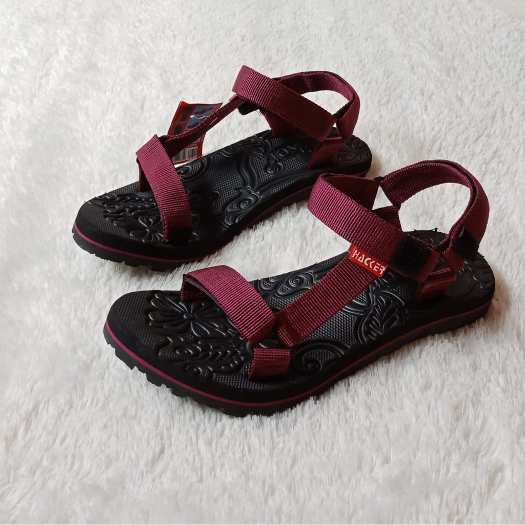 Malaika Sandal  Gunung  Unisex Marun Shopee  Indonesia