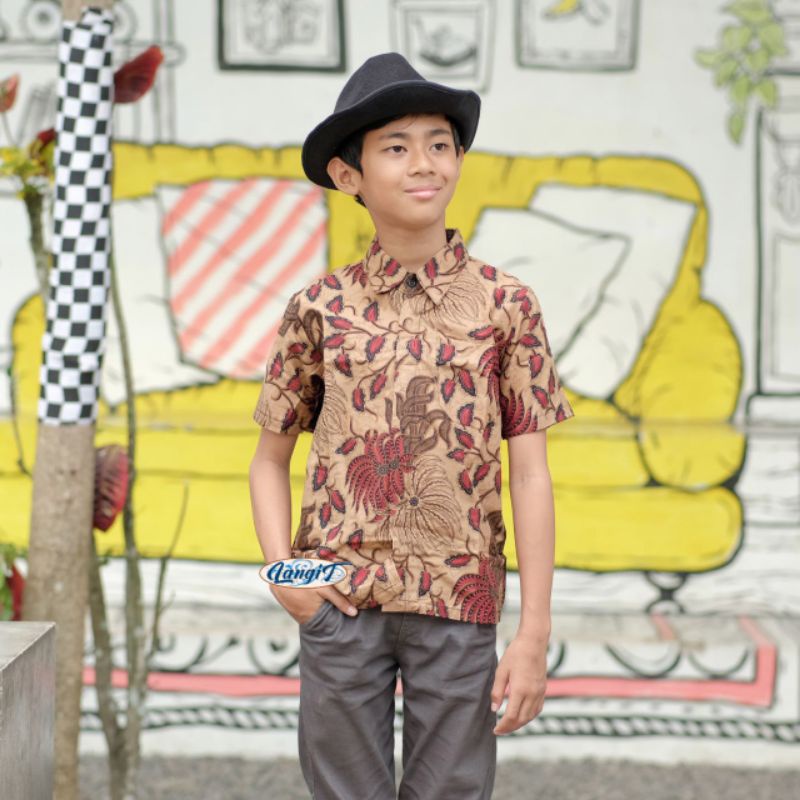 Baju batik anak laki-laki lengan panjang dan pendek motif terbaru Kemeja batik anak pria