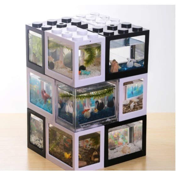 PROMO!! Akuarium Ikan Cupang Akrilik Aquarium Mini Acrylic Banyak Warna Dan Veriasi Pilihan Warna