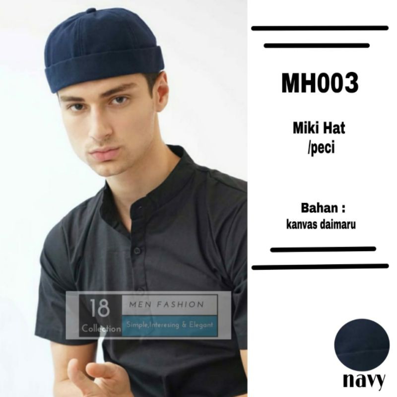 Kopiah Hijrah Miki Hat Peci Polos PREMIUM