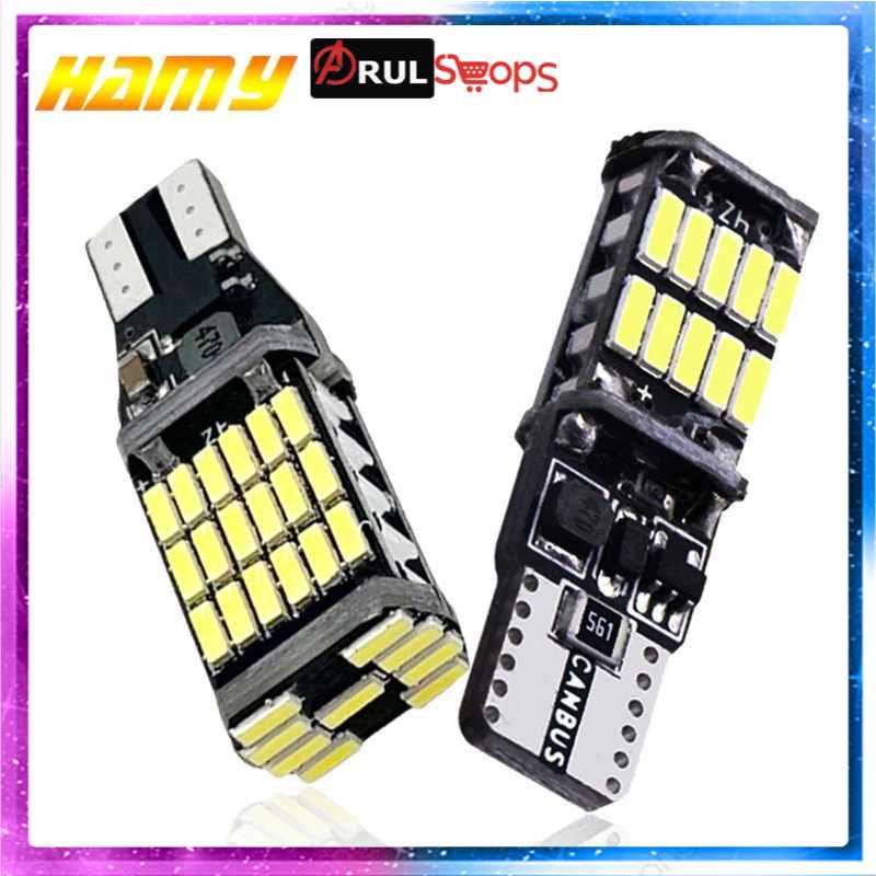 Hamy Lampu LED Mobil SMD T15 W16W 4014 45SMD 12V 6500K 1PCS - FITC