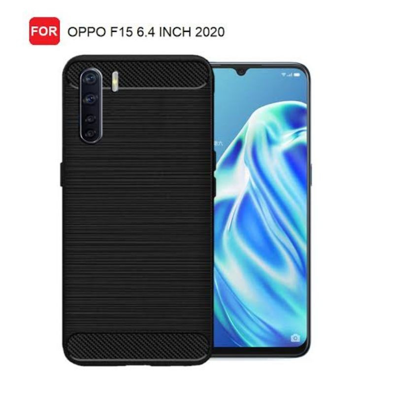 SoftCase Oppo F11 Pro/A31/A91/F15/A92/A53/Reno 4F Ipaky Carbon Fiber Black Cover