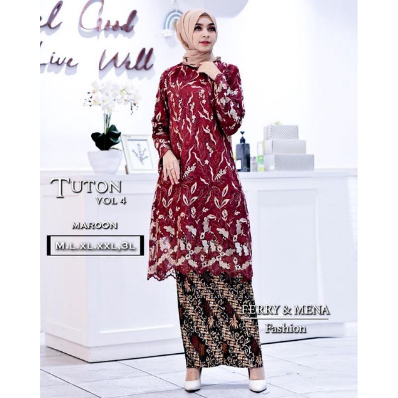 31 ATASAN KEBAYA TUNIK TUTON JUMBO/ATASAN WANITA/ATASAN KEBAYA/KEBAYA MODERN/KEBAYA WISUDA/TUNIK/KEB