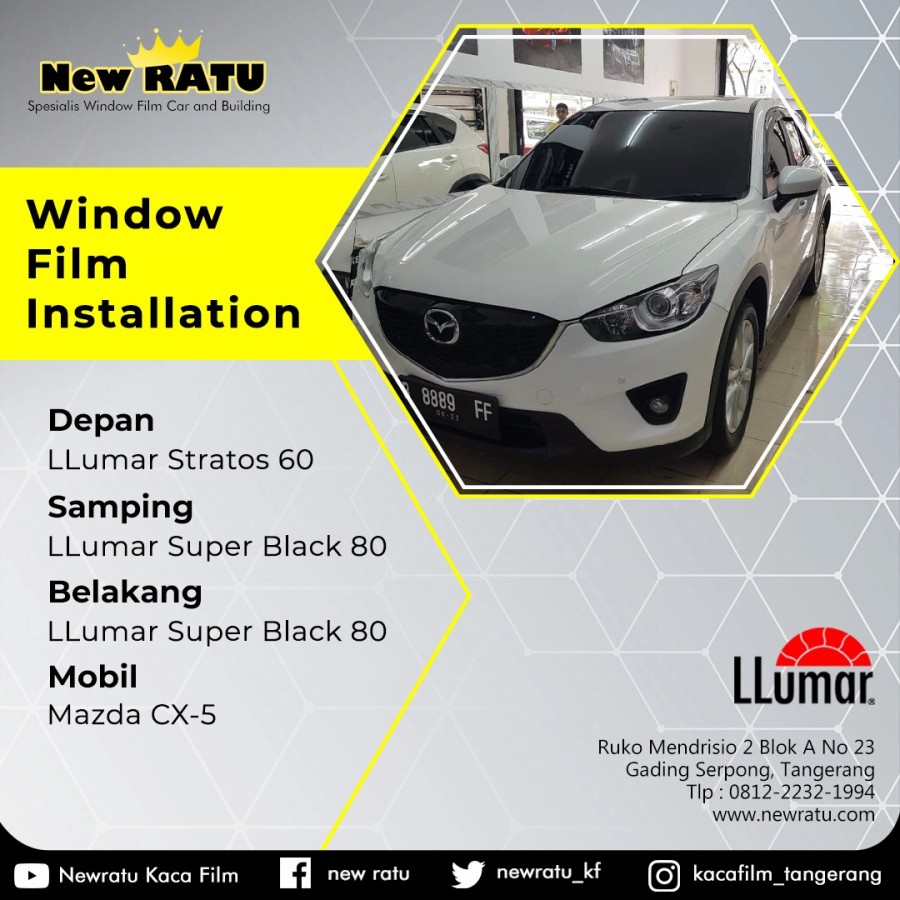 Kaca Film Llumar Stratos Kombinasi Superblack