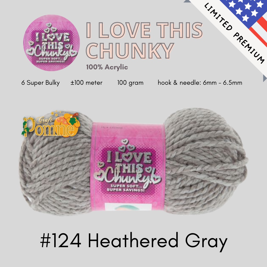 LIMITED USA - I LOVE THIS CHUNKY YARN - BENANG  ACRYLIC PREMIUM SOFT CROCHET KNITTING YARN