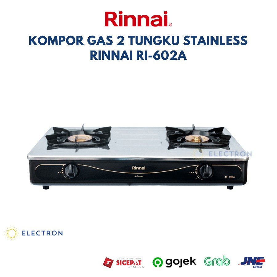 Kompor Gas Rinnai 2 Tungku RI602A RI 602A