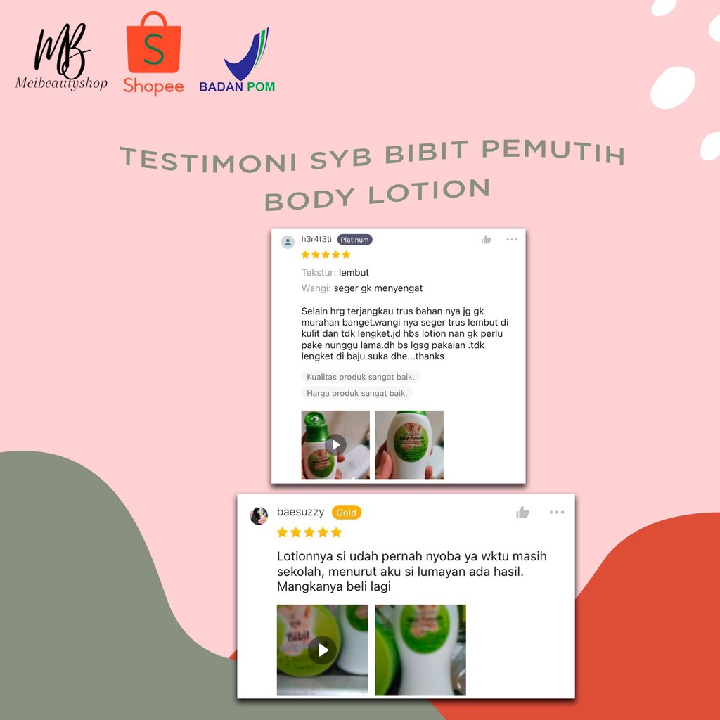 SYB Whitening Lotion Bibit Pemutih (Lotion Bibit)