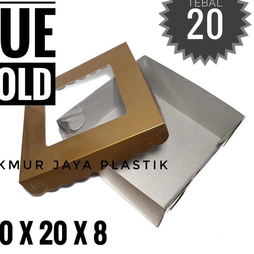 

Paling Laku 11.11 [ DUS KUE MIKA - EMAS 20 ISI 5 PC ] PAPER BOX DUS GOLD TUTUP MIKA 20 X 20 ..!!