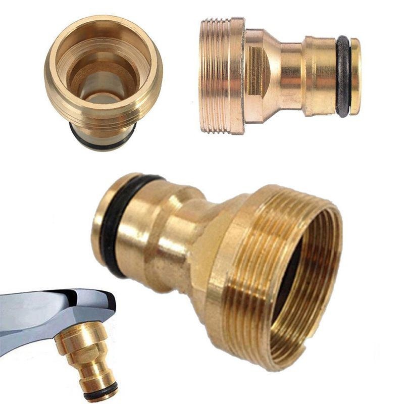 [ Featured ] 1 Piece Universal Solid Brass Thread Water Tap Male Quick Connector Adaptor