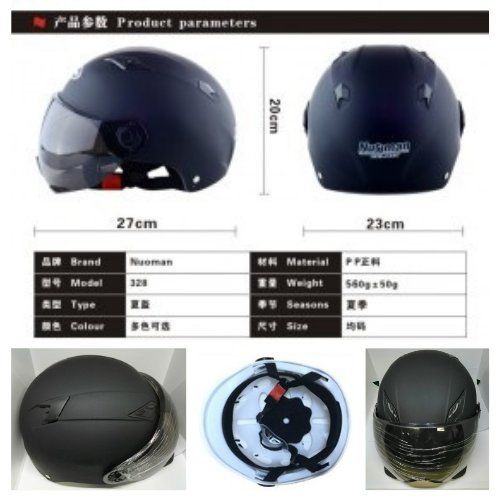 Helm Sepeda Plus Kaca Half Face Helmet Taffsport 328 Black 111117